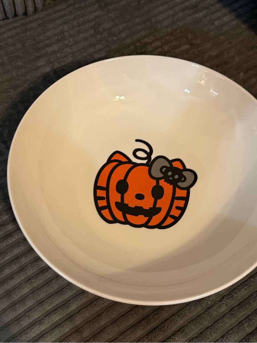 Sanrio Hello Kitty 9” Ceramic Bowl Halloween Themed NWT